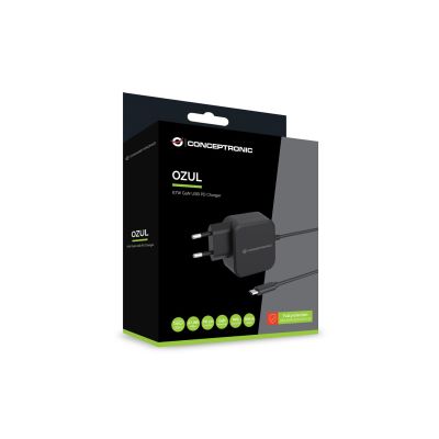 3. Conceptronic OZUL04BE Universelles Ladegerät für Mobilgeräte, Schwarz, AC-intern