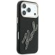 4. Karl Lagerfeld Schutzhülle mit großem, glattem Harz-Logo für iPhone 18 Pro / 17 Pro – Schwarz