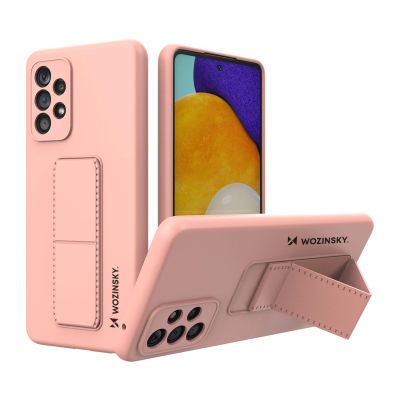Wozinsky Kickstand Case Silikonhülle mit Ständer für Samsung Galaxy A73 rosa