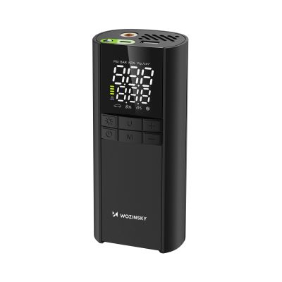 7. Wozinsky WPEP-8000 Kompressor, elektrische Pumpe, 8000-mAh-Powerbank, Taschenlampe – schwarz