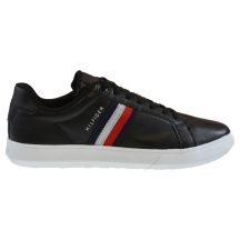 Tommy Hilfiger Essential Herrenschuhe aus Leder mit Cupsohle, Schwarz - FM0FM03424-BDS