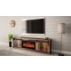 7. GRANERO TV-Schrank + Kamin 200x56,7x35 Altholz