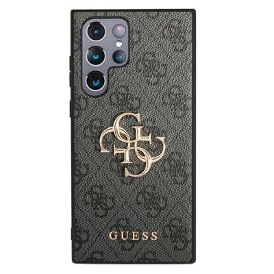 3. Guess GUHCS22L4GMGGR S908 S22 Ultra szary/grey hardcase 4G Big Metal Logo