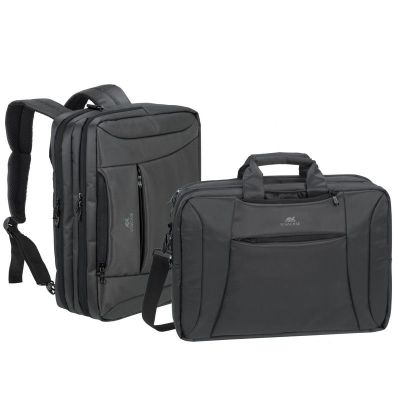 RIVACASE TASCHE/RUCKSACK FÜR 16" CENTRAL-LAPTOPS, SCHWARZ, TASCHE ZUM RUCKSACK VERWANDELBAR