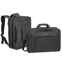 RIVACASE TASCHE/RUCKSACK FÜR 16" CENTRAL-LAPTOPS, SCHWARZ, TASCHE ZUM RUCKSACK VERWANDELBAR
