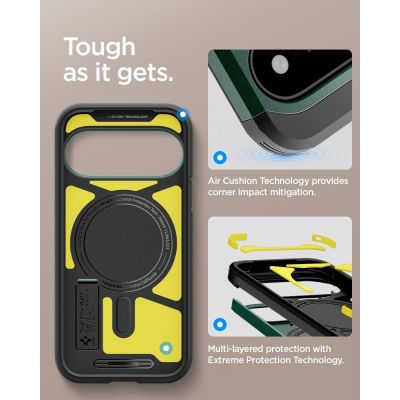 11. Spigen Tough Armor Mag MagSafe Hülle für Google Pixel 11 – Dunkelgrün