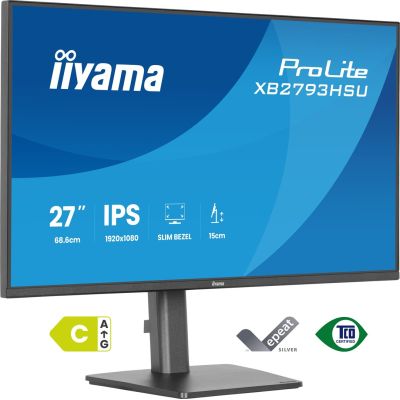 2. iiyama ProLite XB2793HSU-B1 Computermonitor 68,6 cm (27") 1920 x 1080 px Full HD LED Schwarz