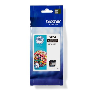 2. Brother LC424BK Tintenpatrone, 1 Stück, Original Schwarz