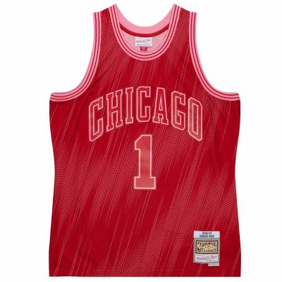 Mitchell & Ness NBA-Trikot Swingman Monochrome Chicago Bulls Derrick Rose - TFSM1280-CBU08DRSRED1