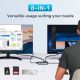 8. UNITEK ACTIVE HUB USB-C 2x HDMI, SD-Kartenleser, 4K, RJ-45, PD 100W, 5 Gbit/s