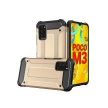 Hybrid Armor robuste TPU/PC Panzer Handyhülle Hard Case für Xiaomi Redmi Note 10 5G / Poco M3 Pro golden