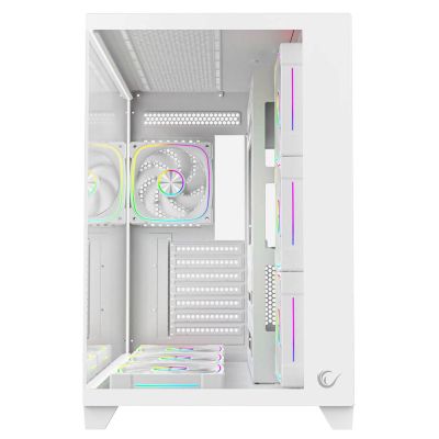 2. RAMPAGE PC-Gehäuse mit gehärtetem Glas SEALITE 7X, 7 ARGB-PWM-Lüfter, WHITE