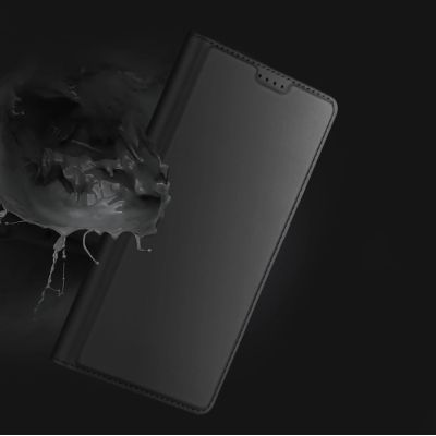 13. Dux Ducis Skin Pro Hülle für iPhone 16 Pro mit Klappe und Kartenfach – Schwarz