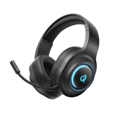 QCY Heroad V200 Tri-Mode Gaming-Kopfhörer mit 7.1-Sound, 240 Stunden Akkulaufzeit und abnehmbarem Mikrofon – Schwarz