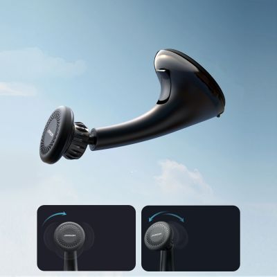 12. Joyroom JR-ZS356 universelle magnetische Autohalterung für ein Telefon im Cockpit/Fenster – Schwarz