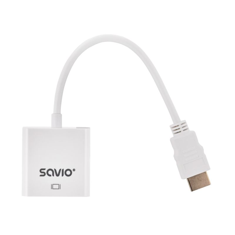 6. SAVIO Adapter HDMI (M) - VGA (F) Weiß CL-201