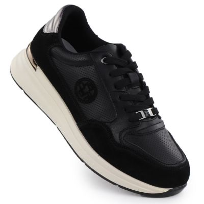 Schwarze Damen-Lederschuhe Filippo DP7106/25