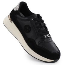 Schwarze Damen-Lederschuhe Filippo DP7106/25