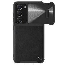 Nillkin CamShield Leather S Case für Samsung Galaxy S23+ Cover mit Kameraabdeckung schwarz