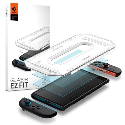 Spigen Glas.Tr „EZ FIT“ Panzerglas 2er-Pack für Nintendo Switch 2 - Transparent