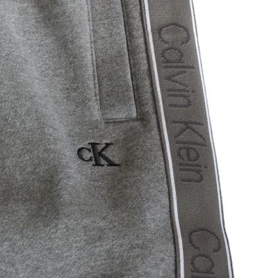 3. Calvin Klein Fleece-Jogginghose mit Logo-Band, grau meliert - LZ04LE291G-P7E