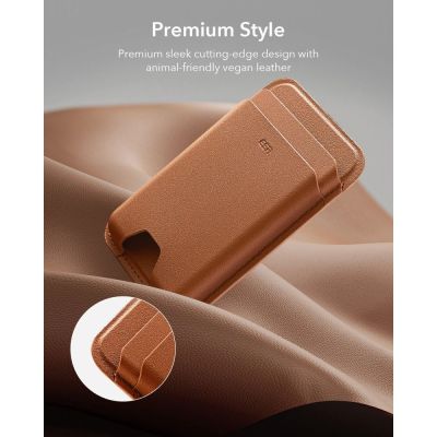 7. ESR Classic Magnetische Geldbörse MagSafe für Handys – Braun