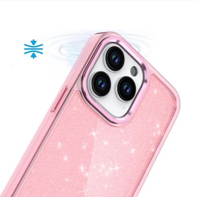 6. Glitter Case für iPhone 16 Pro Max – Rosa mit Glitzer