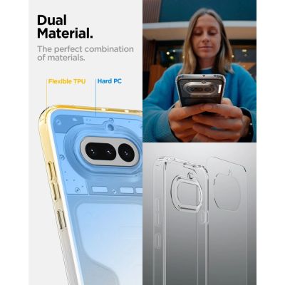 7. Spigen Ultra Hybrid Hülle für Nothing Phone 4A – Transparent