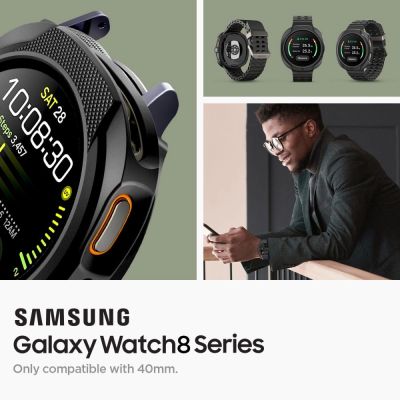 8. Spigen Liquid Air Case für Samsung Galaxy Watch 8 40 mm – Mattschwarz