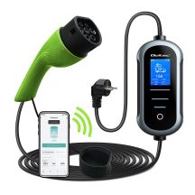 Qoltec Mobiles Ladegerät für Elektroautos (EV) mit 2-in-1-Anschluss Typ 2 | 3,5 kW | 230 V | SCHUKO 16 A | WLAN | TUYA | SMART LIFE | LCD | Tragbar | 5 m (52435)