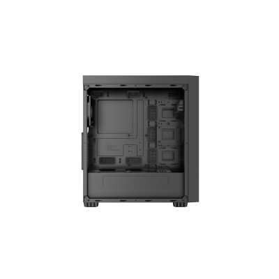 7. GEMBIRD FORNAX K500 MIDI-TOWER-CASE (2x USB 3.0, 1x USB Typ-C, Kartenleser, HD-Audio) SCHWARZ