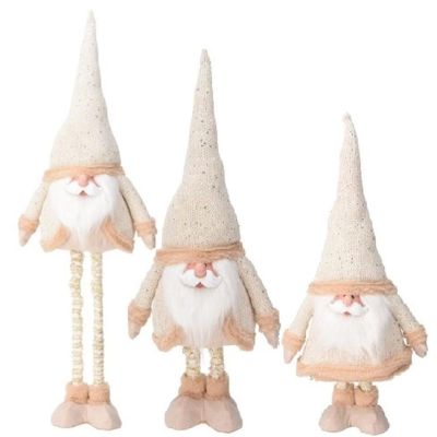 25. Weihnachtsmann auf Teleskopbeinen 30 x 18 x 100 cm Gold