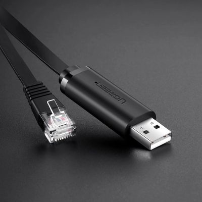 9. Ugreen Konsolenkabel USB - Ethernet RJ45 1,5m schwarz (CM204)