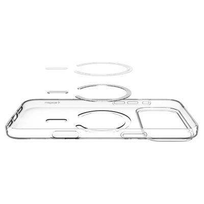 4. Spigen Liquid Crystal MagSafe Hülle für iPhone 18 Pro / 17 Pro – Transparent und Weiß