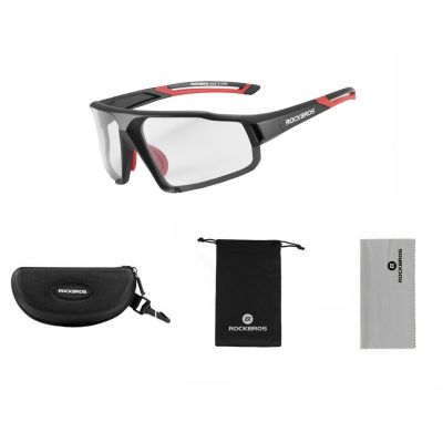 2. Rockbros photochrome Brille, schwarz und rot