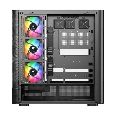 5. MODECOM VOLCANO AQ 300 ARGB MIDI SCHWARZES GEHÄUSE