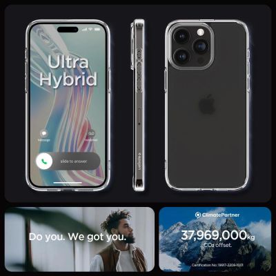 14. Spigen Ultra Hybrid-Hülle für iPhone 15 Pro Max – transparent und matt