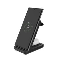 FIXPOS-U-BK Ladegerät für mobile Geräte wie Smartwatches, Smartphones und Kopfhörer, Schwarz, USB, kabelloses Laden, Schnellladen, intern