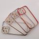 7. Fashion Case für iPhone 12 Pro Gold Frame Gel Cover Rot
