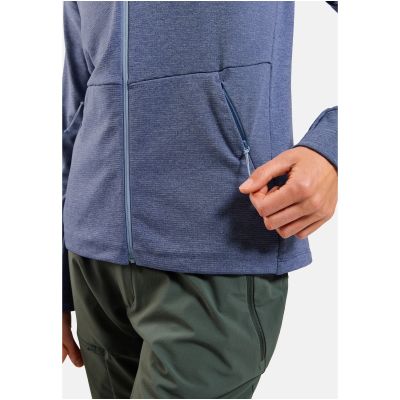 Odlo Midlayer-Fleecejacke mit durchgehendem Reißverschluss GRID FLEECE, blau