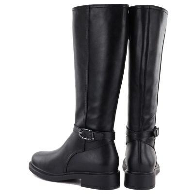 9. Sergio Leone KZ-32-S schwarze Leder-Damenstiefel