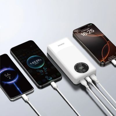 4. Dudao K12Pro Powerbank 22,5 W PD 20000 mAh USB-A, USB-C – Weiß