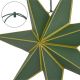 2. Dekorativer Hängestern aus Papier, FSC-zertifiziert, 18 x 60 cm, grün, 7 Arme, Glimmer