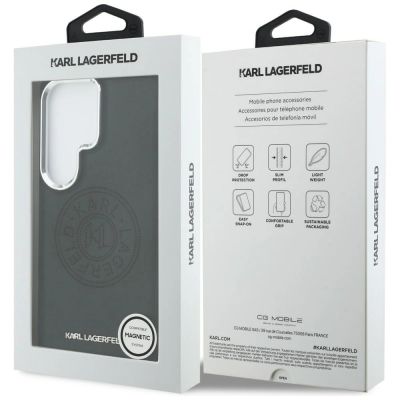 8. Karl Lagerfeld Perforierte KL MagSafe Hülle für Samsung Galaxy S26 Ultra - Schwarz