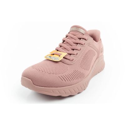 3. Skechers Bobs Squad-Chaos bequeme Damen SLIP-INS Sportschuhe rosa