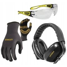 STANLEY SYCOMBOKIT PSA-Set (Gehörschützer, Schutzbrille, 2 Nitrilhandschuhe)