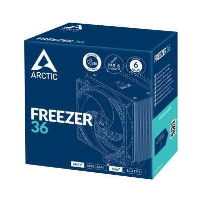 6. CPU-Kühler Arctic Freezer 36 (ACFRE00121A) 12cm Schwarz, Silber 1 Stück.