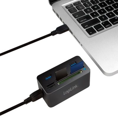 4. LogiLink CR0042 Kabelgebundene Dockingstation USB 3.2 Gen 1 (3.1 Gen 1) Typ-A Schwarz