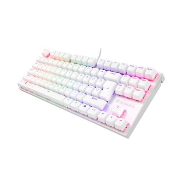 3. GENESIS THOR 303 TKL US WEISS RGB MECHANISCHE GAMING-TASTATUR MIT LEISEM SCHALTER UND HOT-SWAP-FUNKTION