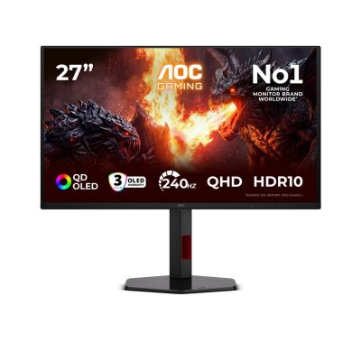 61. AOC G4 Q27G4ZDR Computermonitor 67,3 cm (26,5") 2560 x 1440 px Quad HD QD-OLED Schwarz, Rot